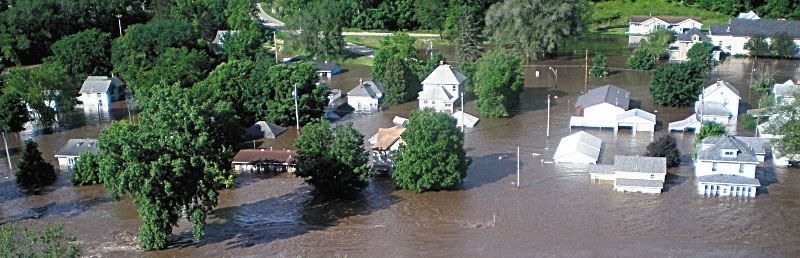 2008 Flood - Homes Aerial